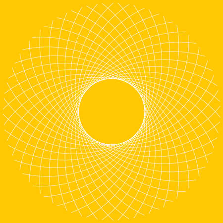 Outline, contour lotus mandala, motif icon, symbol - Stock vector illustration, Clip-art graphicsのイラスト素材