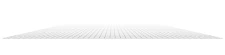 3D grid, mesh in perspective. Vanishing lattice, grating into horizon. - Stock vector, Clip art graphicsのイラスト素材
