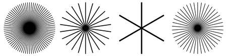 Beams, rays, starburst, sunburst element illustration Clip art graphicsのイラスト素材