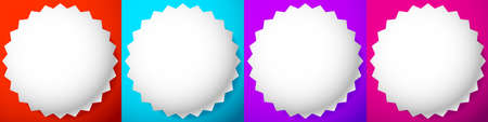Blank, empty starburst, sunburst, price flash button, badge, and pin shape design element - Stock vector illustration, Graphics clip artのイラスト素材
