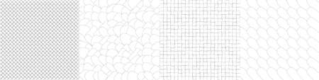 Repetitive geometric black and white pattern illustration, Clip-art graphicsのイラスト素材