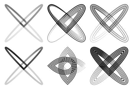 Abstract shapes, elements. Abstract motif illustration Clip art graphicのイラスト素材