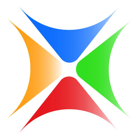 Abstract geometric shape, icon. Abstract element with pucker distortion - Stock vector illustration, Clip art graphicsのイラスト素材