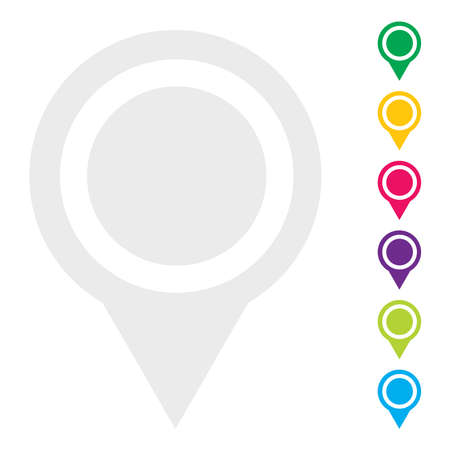 Map marker, map pin, location icon, symbol illustration Clip art graphicsのイラスト素材