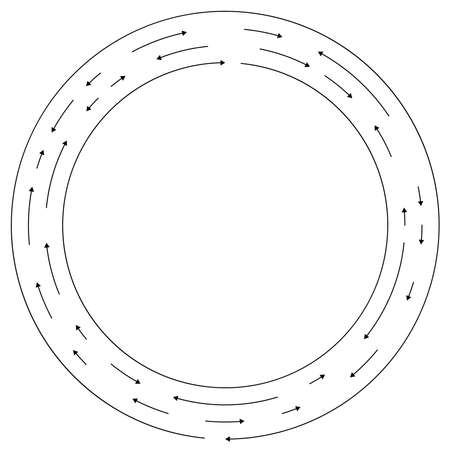 Circular, concentric arrows in opposite directionのイラスト素材
