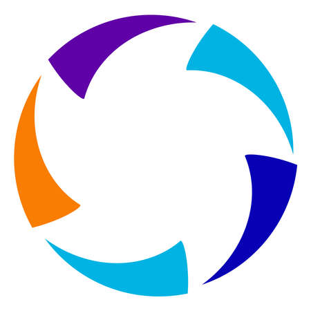 Radial abstract geometric circle design element. Circular shape design - Stock vector illustration,...