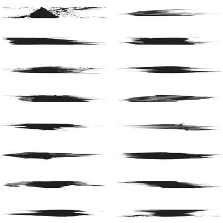 Grungy, grunge, and textured thick line divider, paintbrush, brushstroke vector. Ink, fluid, and liquid horizontal splash effect - Stock vector illustration, Graphics clip artの写真素材