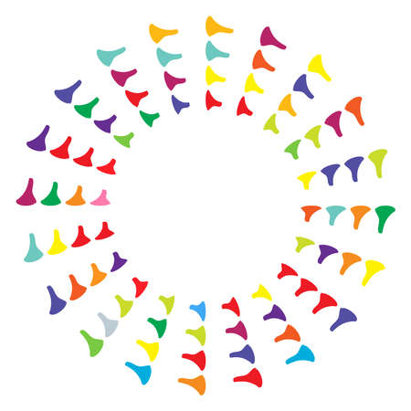 Geometric abstract circle, circular element vector - Stock vector illustration, Clip art graphicsのイラスト素材