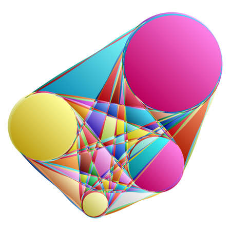 Abstract motif, mandala shape design element. - Stock illustration, Clip art graphics