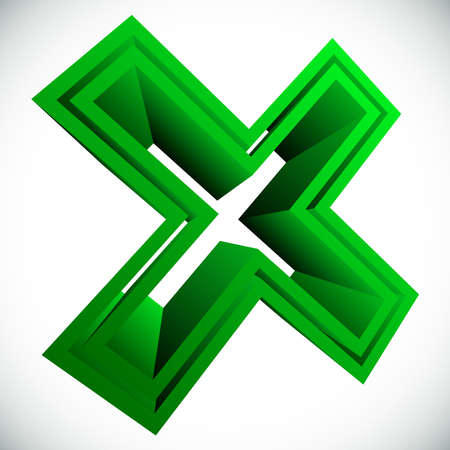 Cross sign, symbol. Letter X Graphics - Stock vector illustration, Graphics clip artのイラスト素材