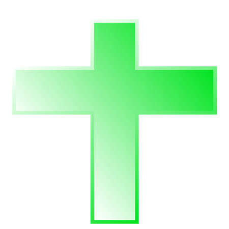 Cross symbol, sign and icon. Christian cross - Stock vector illustration, Graphic clip artのイラスト素材