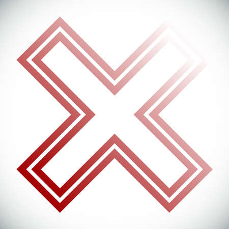 Cross sign, symbol. Letter X Graphics - Stock vector illustration, Graphics clip artのイラスト素材
