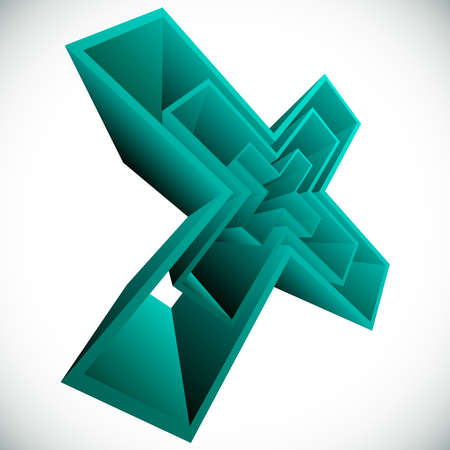 Cross sign, symbol. Letter X Graphics - Stock vector illustration, Graphics clip artのイラスト素材