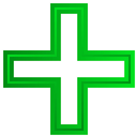 Cross (plus sign, symbol) for healthcare or generic  usage - Stock vector illustration, Graphics clip artのイラスト素材