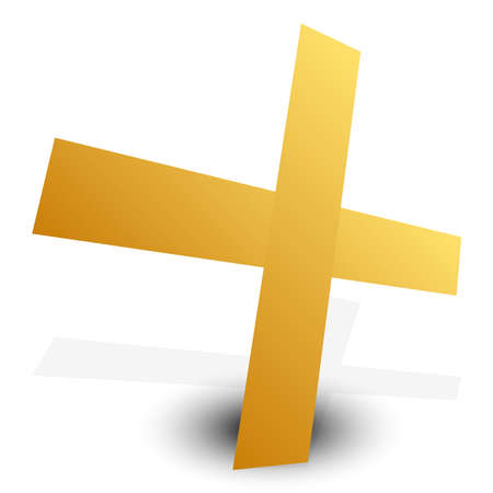 Plus, cross sign. Mathematics, math concepts. Add, addition symbol. Algebra, school and expand, extend concepts vector illustration - Stock vector illustration, graphics clip art