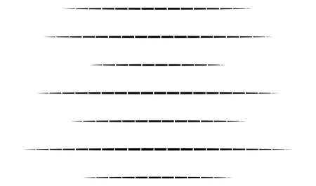 Dashed random parallel straight lines geometric element. Random horizontal lines, stripes with gapsのイラスト素材