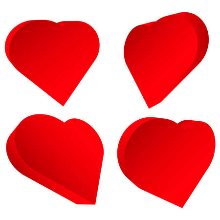 3D Heart shape as affectionのイラスト素材