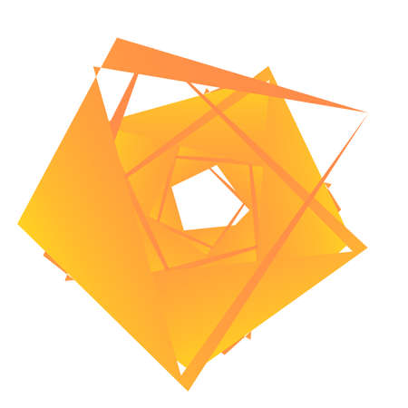 Abstract edgy, shattered design element. Angular, geometric abstract shape. Random, chaotic fragments illustrationのイラスト素材