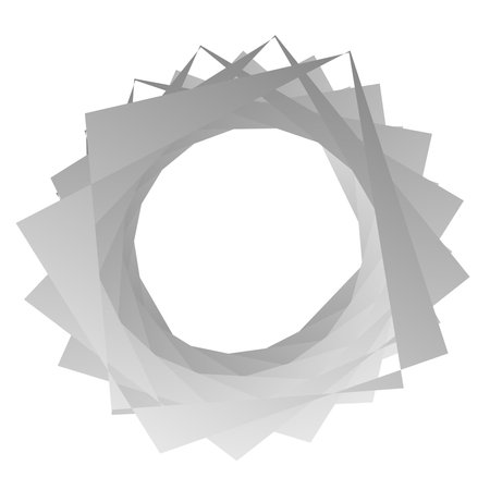 Abstract edgy, shattered design element. Angular, geometric abstract shape. Random, chaotic fragments illustrationのイラスト素材