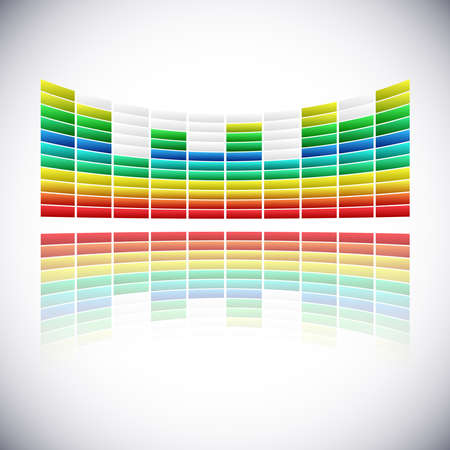 Soundwave, EQ, Equalizer graphics for musical, audio, sound related works - Stock vector illustration, Graphics clip artのイラスト素材