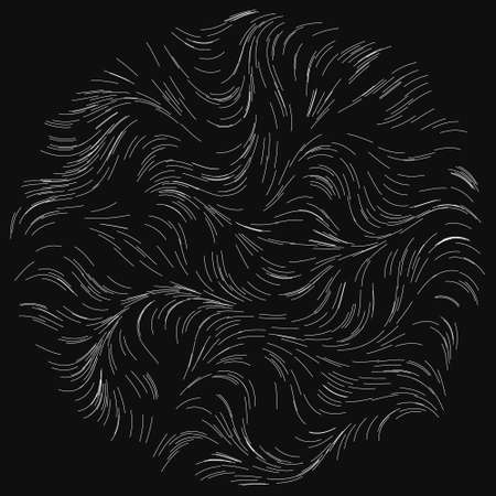 Abstract render of random wavy, curvy, writhe lines design element (Series) - Stock vector illustration, Clip art, graphicsのイラスト素材