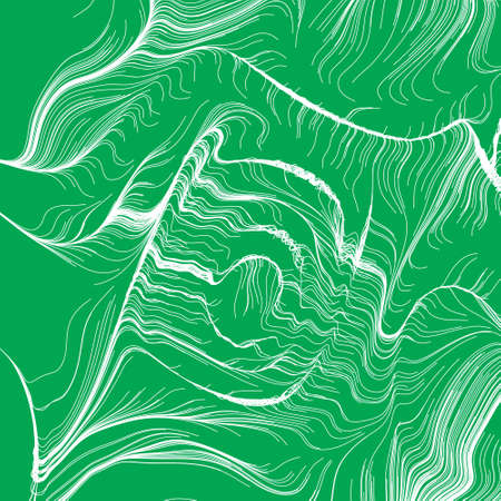 Abstract colorful render of random wavy, curvy, writhe lines design element (Series) - Stock vector illustration, Clip art, graphicsのイラスト素材