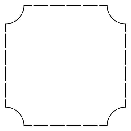 Dashed line border and frame vector element - Stock vector illustration, Graphic clip artのイラスト素材