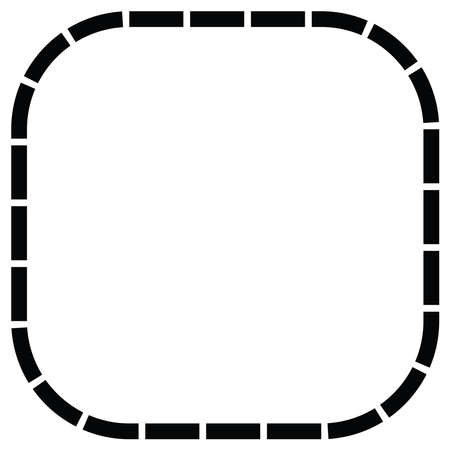 Dashed line border and frame vector element - Stock vector illustration, Graphic clip artのイラスト素材