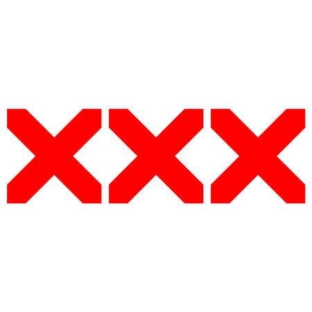 Tripple X letter. 3X cross sign icon - Stpck vector illustration, graphics clip artのイラスト素材