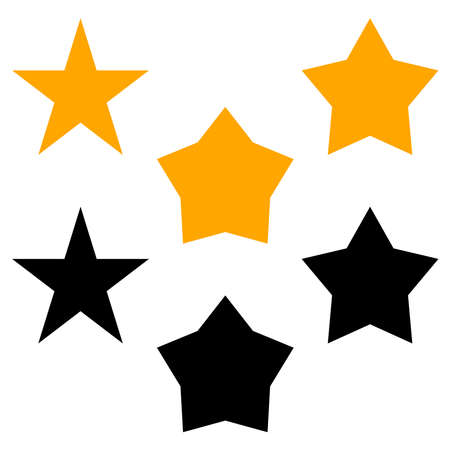 Star shape, star icon. Reward, rating, quality, prize concept icon - Stock vector illustration, Clip art graphicsのイラスト素材