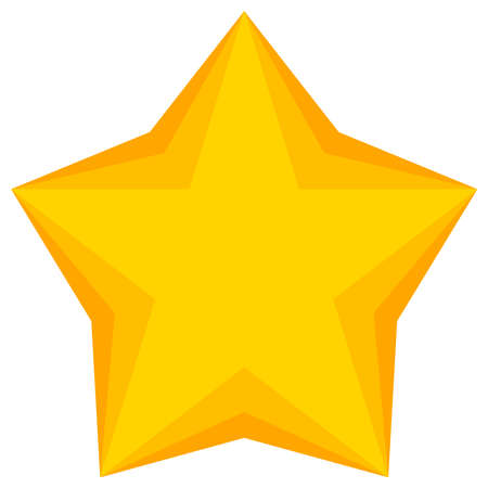 Star shape, star icon. Reward, rating, quality, prize concept icon - Stock vector illustration, Clip art graphicsのイラスト素材