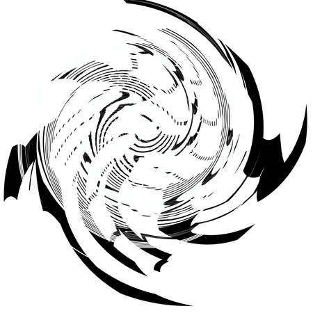 Geometric spiral, swirl, twirl, Abstract cochlear, helix volute element - Stock vector illustration, Clip-art graphicsのイラスト素材