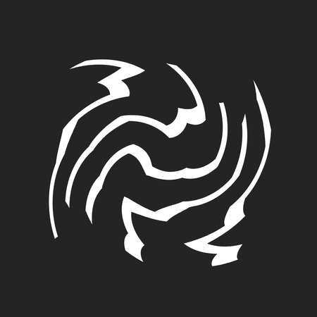 Geometric spiral, swirl, twirl, Abstract cochlear, helix volute element - Stock vector illustration, Clip-art graphicsのイラスト素材