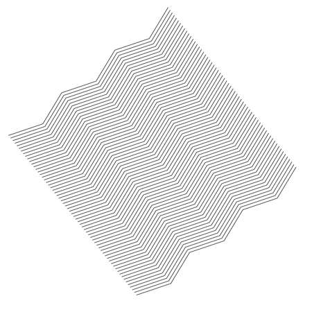 Wavy zig-zag criss cross diagonal oblique lines geometric illustration - Stock vector illustration, Clip-art graphicsのイラスト素材