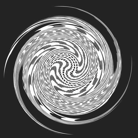 Geometric spiral, swirl, twirl, Abstract cochlear, helix volute element - Stock vector illustration, Clip-art graphicsのイラスト素材