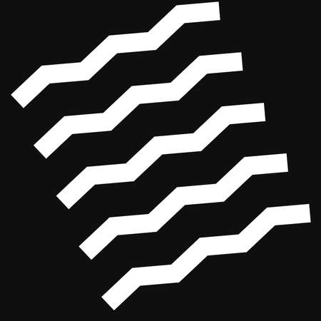 Wavy zig-zag criss cross diagonal oblique lines geometric illustration - Stock vector illustration, Clip-art graphicsのイラスト素材