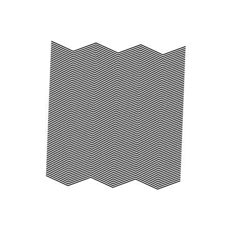 Wavy zig-zag criss cross diagonal oblique lines geometric illustration - Stock vector illustration, Clip-art graphicsのイラスト素材