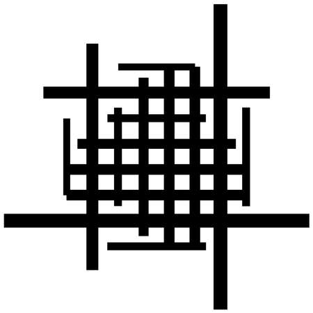 Abstract grid, mesh, lattice, grating geometric element - Stock vector illustration, Clip art graphicsのイラスト素材