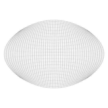 Grid, mesh with deform, distort effect. Abstract vector element - Stock vector illustration, Graphics clip artのイラスト素材