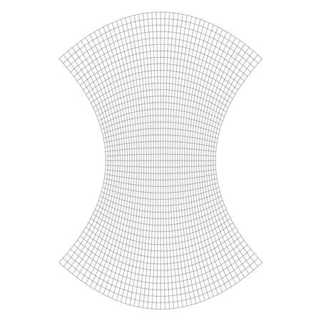 Grid, mesh with deform, distort effect. Abstract vector element - Stock vector illustration, Graphics clip artのイラスト素材
