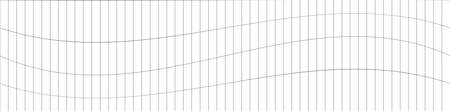 Wavy, ripple, curved distort effect long, oblong irregular rectangular wire-frame, grid, mesh, lattice and trellis lines matrix - Stock vector illustration, Clip-art graphicsのイラスト素材