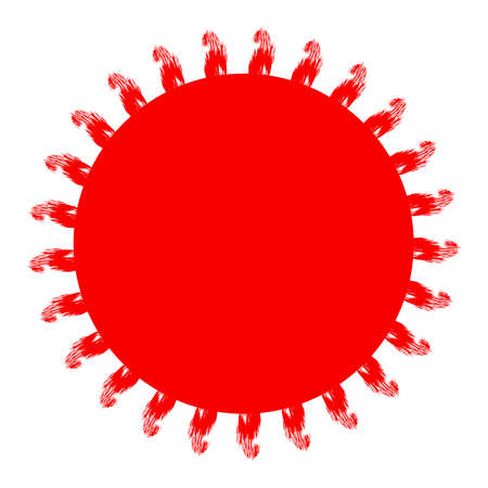 Grungy circle blob, blotch vector - Stock vector illustration, Clip art graphicsのイラスト素材