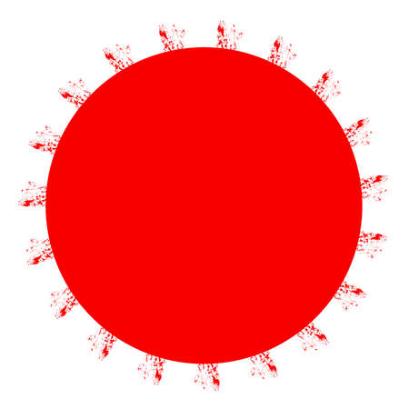 Grungy circle blob, blotch vector - Stock vector illustration, Clip art graphicsのイラスト素材