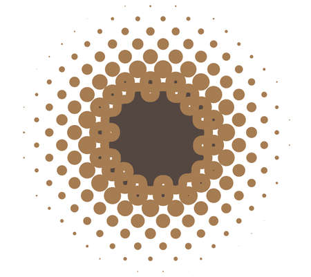 Halftone (half-tone) element. Dots, circles, speckles and freckles vector illustration. Stipple-stippling design - Stock vector illustration, Clip art graphicsのイラスト素材