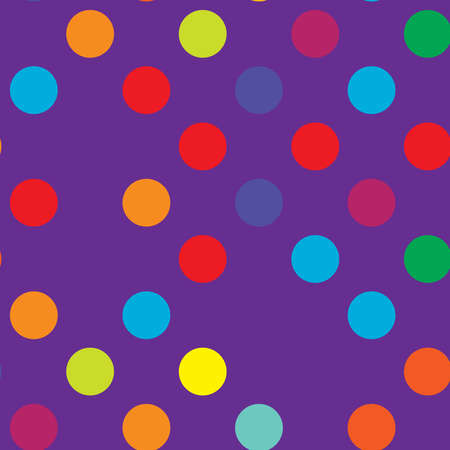 Colorful multicolor varicolored dotted dots circles pattern background (Geometry is seamlessly repeatable) - Stock vector illustration, Clip art graphicsのイラスト素材