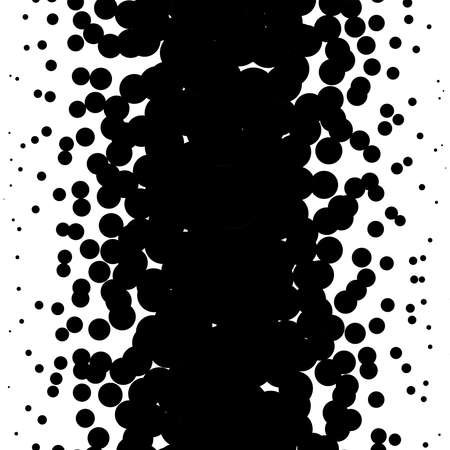 Linear pointillist halftone, screentone random dots, circles pattern - Stock vector illustration, Clip art graphicsのイラスト素材