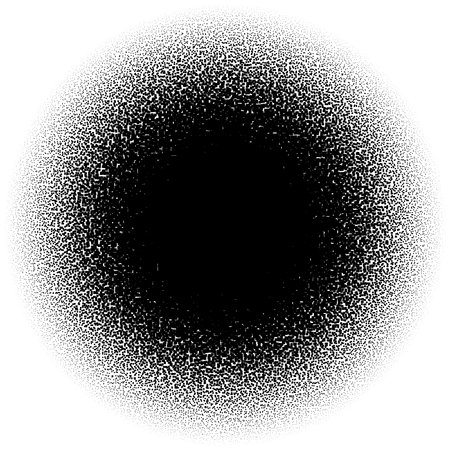 Circular, circle halftone made of squares. Squares geometric abstract element, icon - Stock vector illustration, Clip art graphicsのイラスト素材