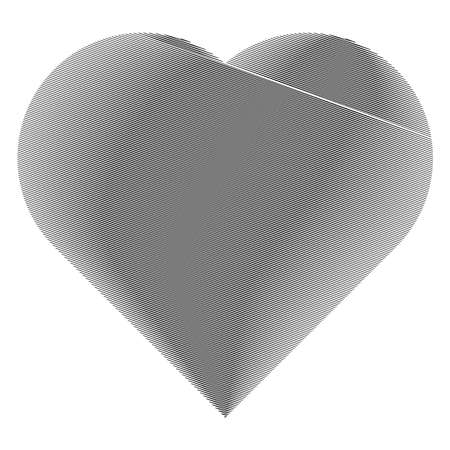 Hearth shape with scribble, doodle style - Stock vector illustration, Clip art graphicsのイラスト素材