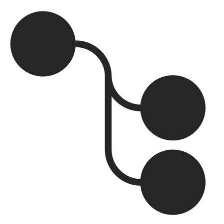 Nodes (circles) with connections. Interconnected circles infographics, presentation template element - Stock vector illustration, Graphics clip artのイラスト素材