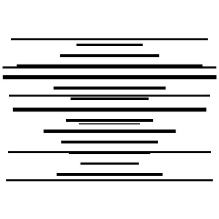 Random straight parallel lines, stripes geometric abstract vector element - Stock vector illustration, Clip art graphicsのイラスト素材